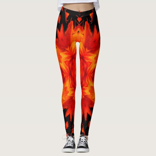Feuermandala Leggings (Vorderseite)