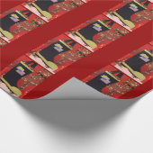 Feuermann-Stiefel-Weihnachtsgeschenk Geschenkpapier (Ecke)