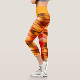 Feuermarmor Abstrakt Capri Leggings