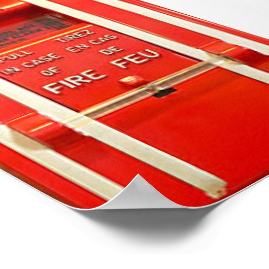 Feuermeldeplakat Poster (Ecke)