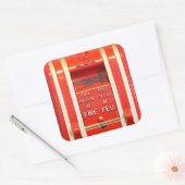 Feuermelder Quadratischer Aufkleber (Umschlag)