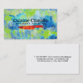 Feuermesser | Hintergrund Wasserfarbe Visitenkarte (Vorne/Hinten)