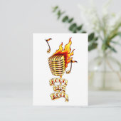 Feuermikrofon Postkarte (Stehend Vorderseite)