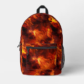 Feuermuster Bedruckter Rucksack (Vorderseite)