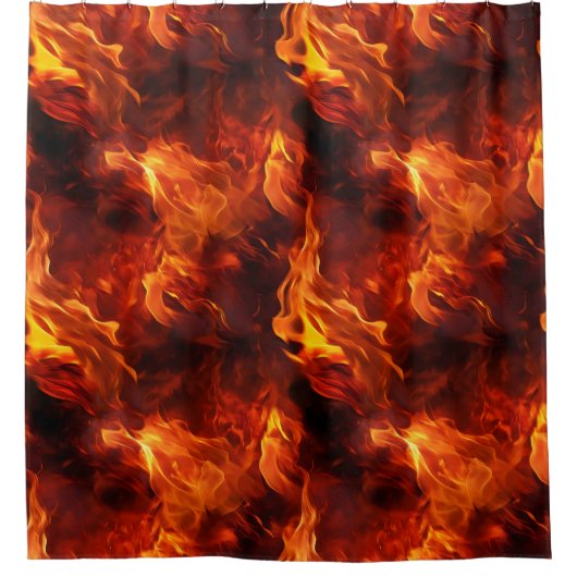 Feuermuster Duschvorhang (Vorderseite)
