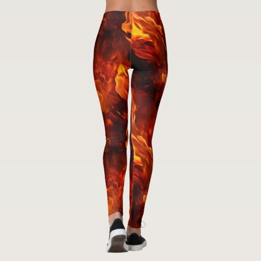 Feuermuster Leggings (Rückseite)