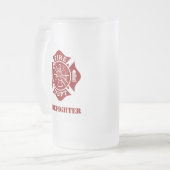 Feuern Sie Abteilung/mattierte GlasTasse des Mattglas Bierglas (Vorderseite Links)