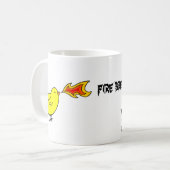 Feuern Sie atmenhühner Schicksals-der lustigen Kaffeetasse (Vorderseite Links)