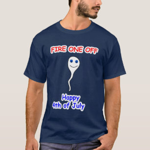FEUERN Sie EIN WEG ab, GLÜCKLICH JULI 4. T-Shirt