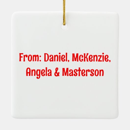 Feuern Sie es in Flammen und Grill Personalisiert Keramikornament (Rückseite)