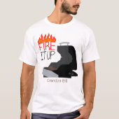 Feuern Sie es in Flammen und Grill Personalisiert T-Shirt (Vorderseite)