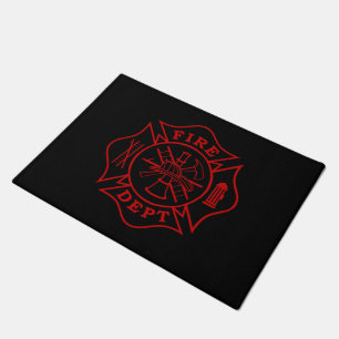 Feuern Sie Malteserkreuz-Fußmatte Abteilung - 18" Fußmatte