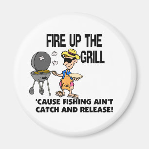 Feuern Sie oben den Grill ab Magnet