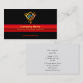 Feuern Sie Vogel Phoenix auf schwarzem und Visitenkarte (Vorne/Hinten)