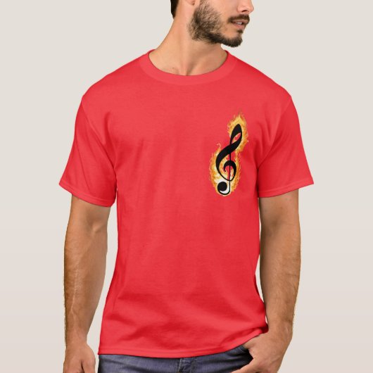 Feuernotizen Cooles musikalisches Design T-Shirt (Vorderseite)