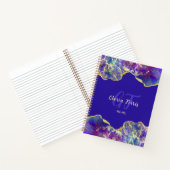 Feueropal-Edelsteine und glanzy-goldene Adern Notizblock (Innenseite)