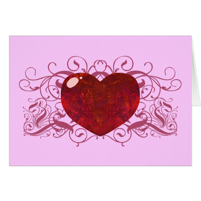 Feueropal Herz (Vorderseite (Horizontal))