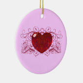 Feueropal Herz Keramikornament (Rechts)