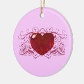 Feueropal Herz Keramikornament (Links)
