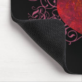 Feueropal Herz Mousepad (Ecke)