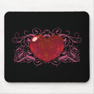 Feueropal Herz Mousepad
