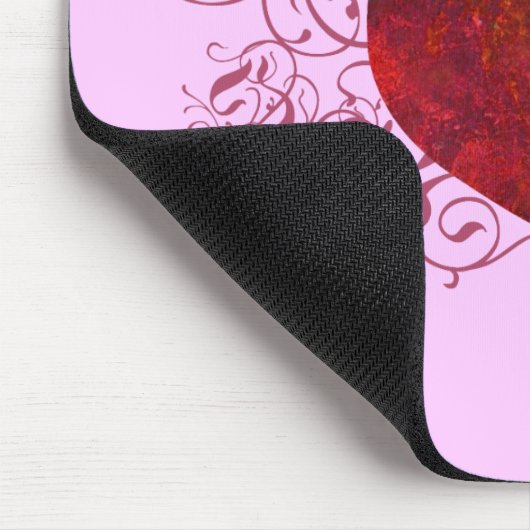 Feueropal Herz Mousepad (Ecke)