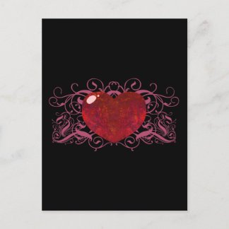Feueropal Herz Postkarte