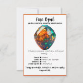 Feueropal-Kristallkarte Einladung (Vorderseite)