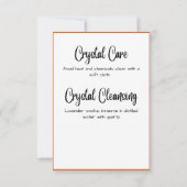 Feueropal-Kristallkarte Einladung (Rückseite)