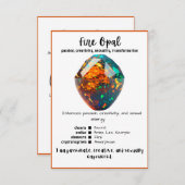 Feueropal-Kristallkarte Einladung (Vorne/Hinten)