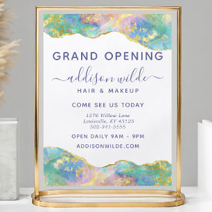 Feueropal Moderne Rainbow Edelstone Business Flyer