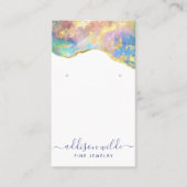Feueropal-Rainbow-Edelstein-Earring-Display-Karte Visitenkarte (Vorderseite)