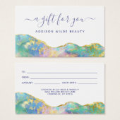 Feueropal-Rainbow-Edelstein-Geschenkkarte (Vorne & Hinten)