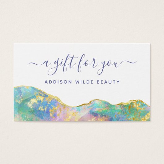 Feueropal-Rainbow-Edelstein-Geschenkkarte (Vorderseite)