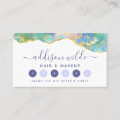 Feueropal Rainbow Gemstone Business Loyalty Card Treuekarte (Vorderseite)