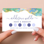 Feueropal Rainbow Gemstone Business Loyalty Card Treuekarte