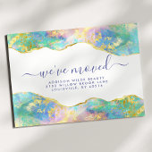 Feueropal-Regenbogen Edelstein Geschäftsbewegung Ankündigungspostkarte