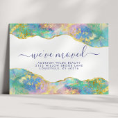 Feueropal-Regenbogen Edelstein Geschäftsbewegung Ankündigungspostkarte