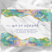 Feueropal-Regenbogen Edelstein Geschäftsbewegung Ankündigungspostkarte