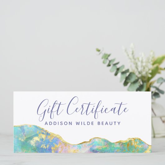 Feueropal-Regenbogen Edelstein Modernes Geschenkgu (Stehend Vorderseite)