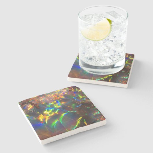 Feueropal Steinuntersetzer (Seitenansicht)