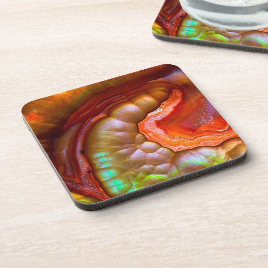 Feueropal Untersetzer (Linke Seite)