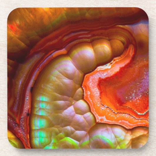 Feueropal Untersetzer (Vorderseite)