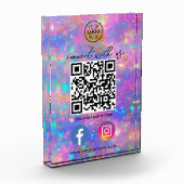 Feueropal Verbindung mit QR Code Social Media Fotoblock (Links)