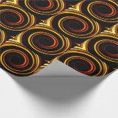Feuerorangenspirale Geschenkpapier (Ecke)