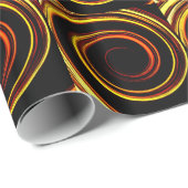 Feuerorangenspirale Geschenkpapier (Rolleneckpunkt)