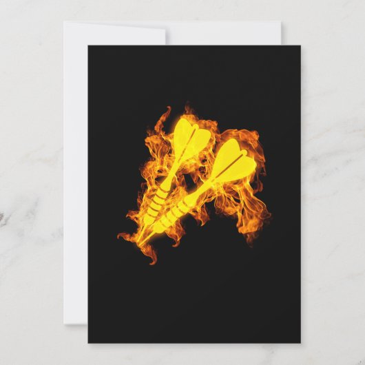 Feuerpfeil Dart Flammen Pfeil Einladung (Vorderseite)