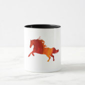 Feuerpferd Aufkleber Tasse (Zentrum)