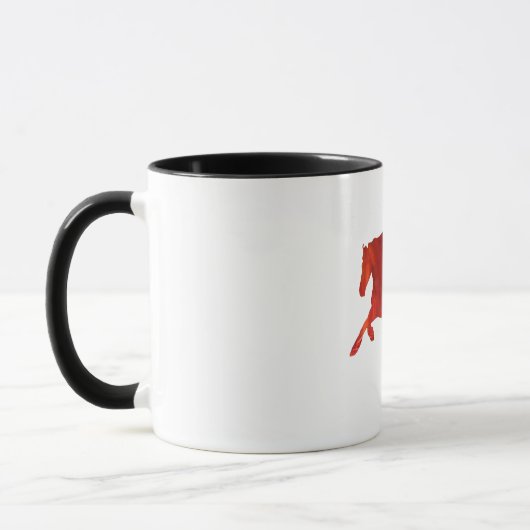 Feuerpferd Aufkleber Tasse (Links)
