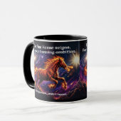 Feuerpferd "Brennende Ambition" Tasse (Vorderseite Links)